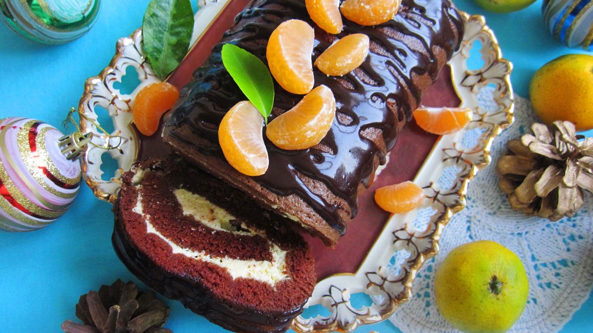 Juicy and tender chocolate roll – a real treat for chocolate lovers