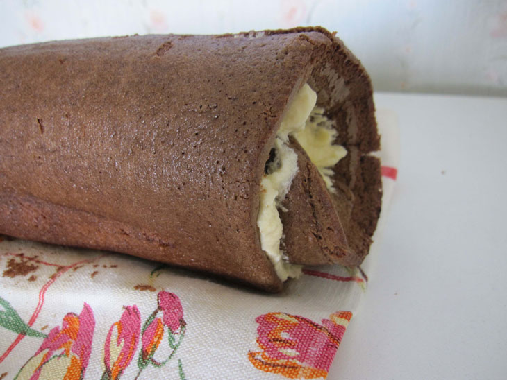 Juicy and tender chocolate roll - a real treat for chocolate lovers