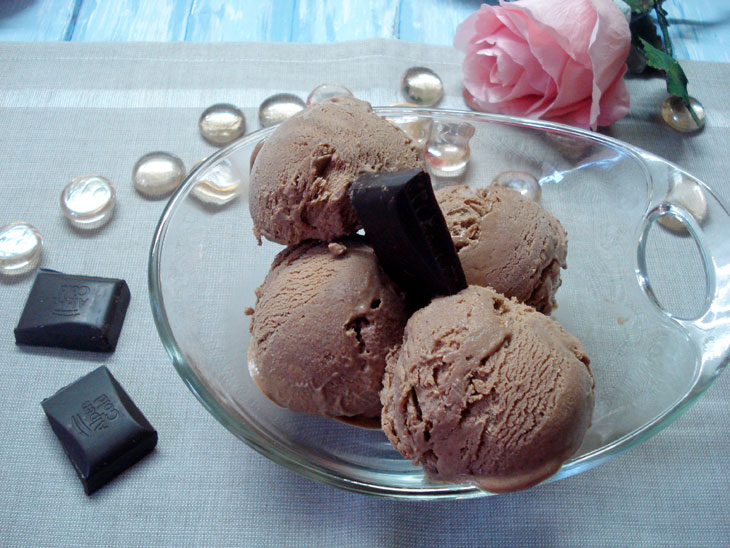 Chocolate ice cream at home