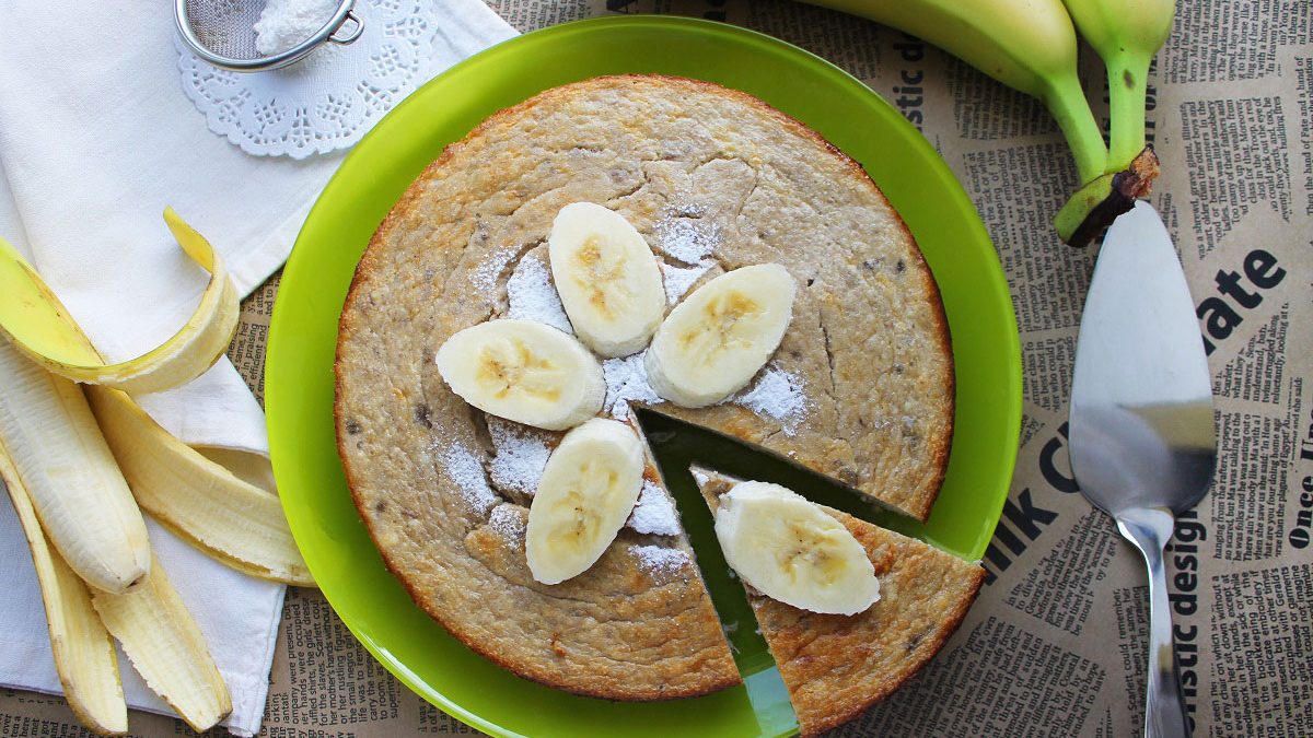 Cottage cheese casserole with banana without flour and sugar – tender and tasty