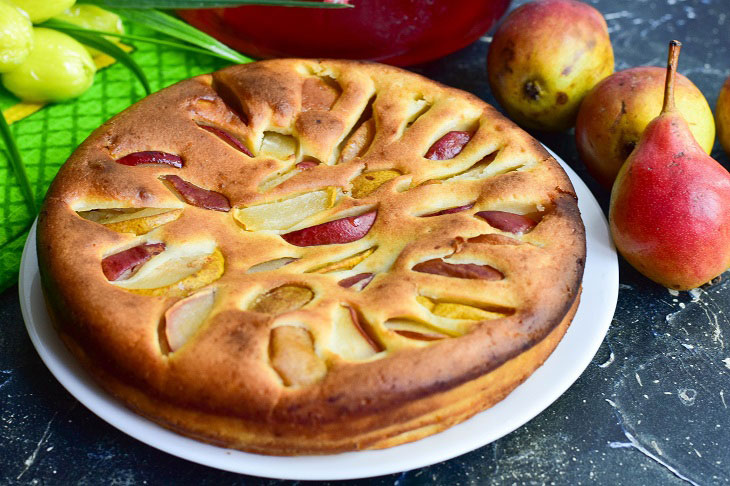 Milk pear pie - soft, fragrant and tasty