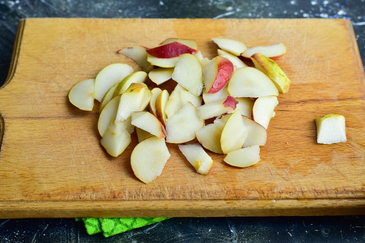 Milk pear pie - soft, fragrant and tasty