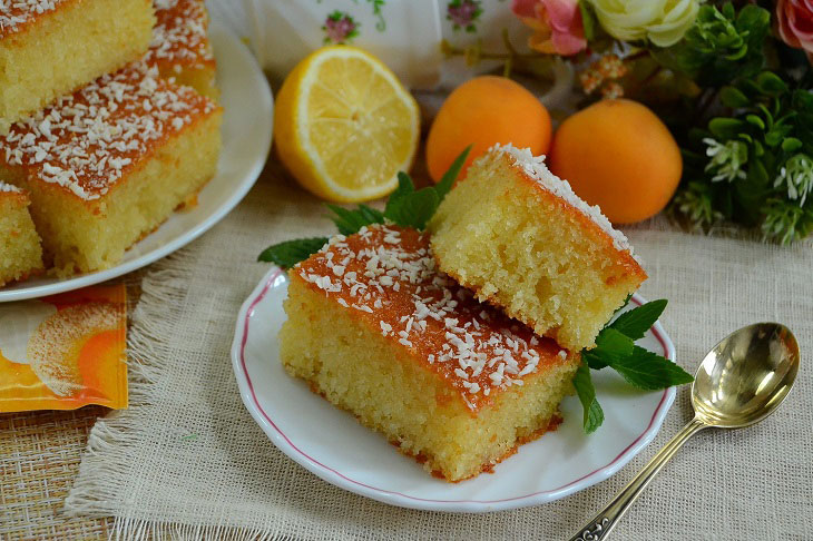 Arabic milk pie - soft, tender and crumbly