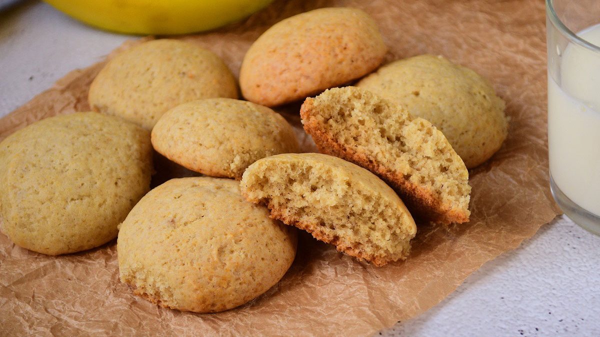 Lean banana cookies without milk and eggs – very tasty