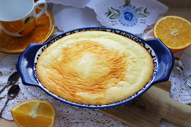 Cottage cheese souffle casserole - the most delicate dessert